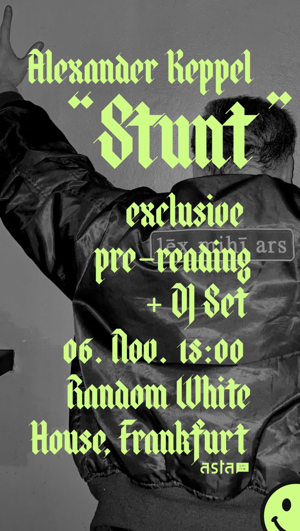 Alexander Keppel liest aus „Stunt“ + DJ-Set